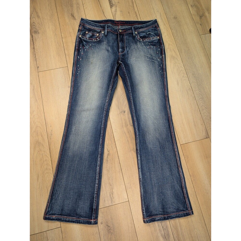 Vintage Pepe London Jeans Womens 33 Y2K 90s Flare Boot Cut Urban Streetwear